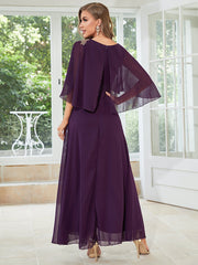 Lace A-Line Scoop Neck Half Sleeves-Dress-BM00050