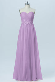 Lace Column Strapless Sleeveless Bridesmaid Dress-B03031