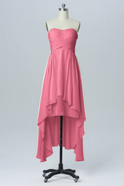 Chiffon Column Sweetheart Sleeveless Bridesmaid Dress-B03051