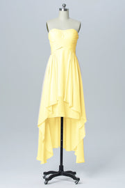 Chiffon Column Sweetheart Sleeveless Bridesmaid Dress-B03051