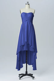 Chiffon Column Sweetheart Sleeveless Bridesmaid Dress-B03051