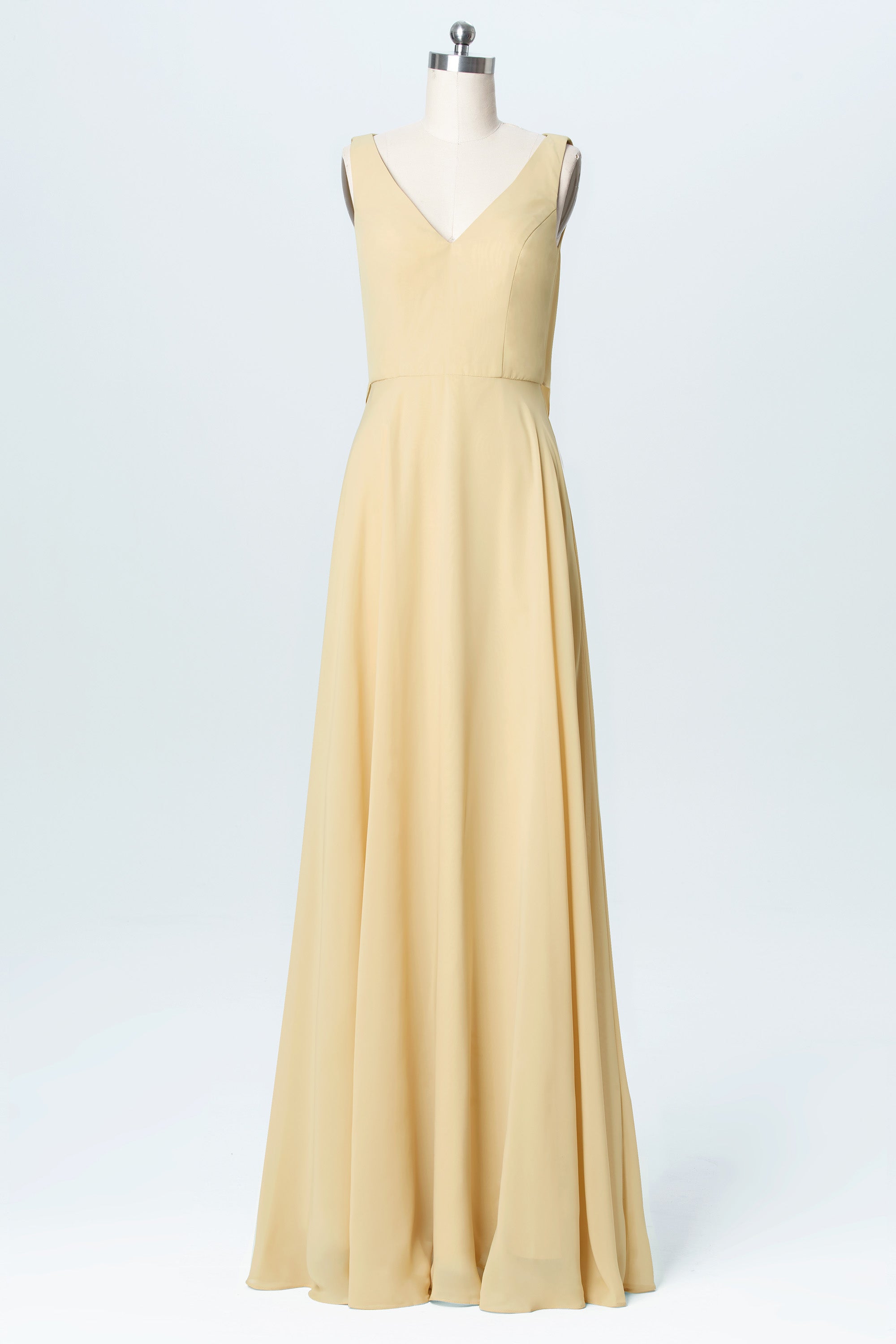 Chiffon Spaghetti Straps Sleeveless Bridesmaid Dress| Plus Size | 60+ Colors