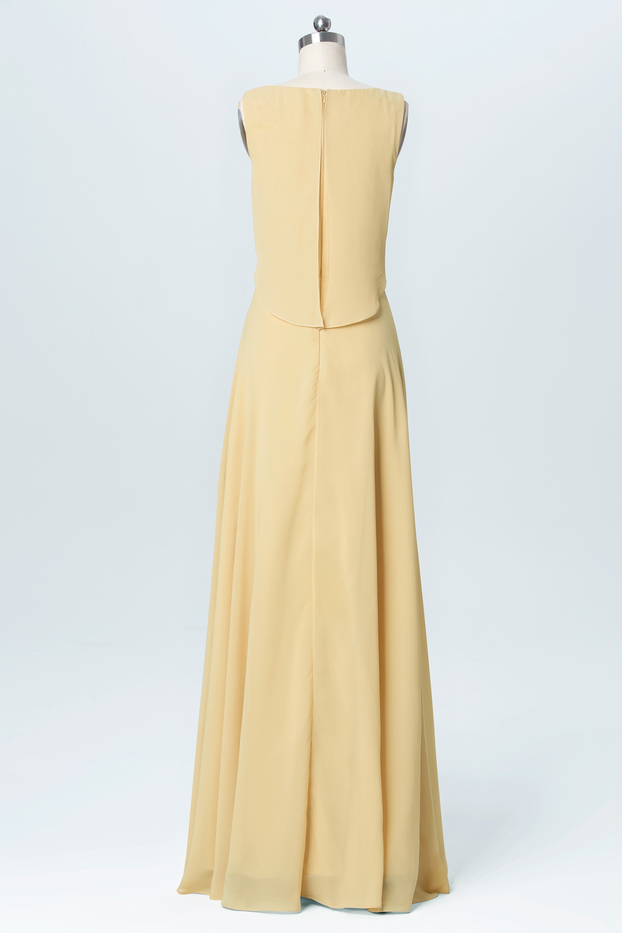 Chiffon Spaghetti Straps Sleeveless Bridesmaid Dress| Plus Size | 60+ Colors