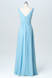 Chiffon Spaghetti Straps Sleeveless Bridesmaid Dress| Plus Size | 60+ Colors