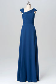 Chiffon V-Neck Sleeveless Bridesmaid Dress| Plus Size | 60+ Colors