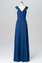 Chiffon V-Neck Sleeveless Bridesmaid Dress| Plus Size | 60+ Colors