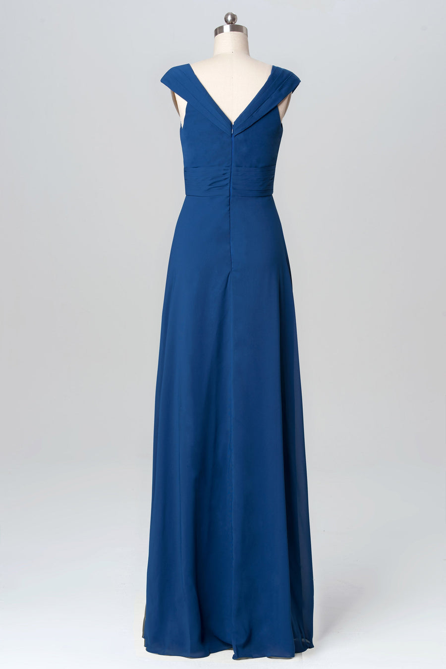 Chiffon V-Neck Sleeveless Bridesmaid Dress| Plus Size | 60+ Colors