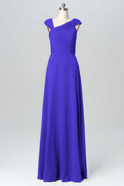 Chiffon Column Straps Sleeveless Bridesmaid Dress-B03082