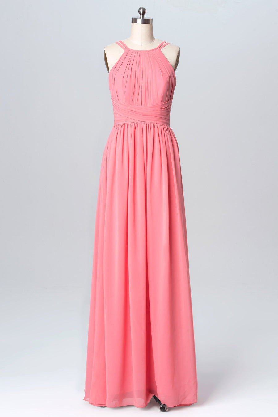 Chiffon V-Neck Sleeveless Bridesmaid Dress| Plus Size | 60+ Colors