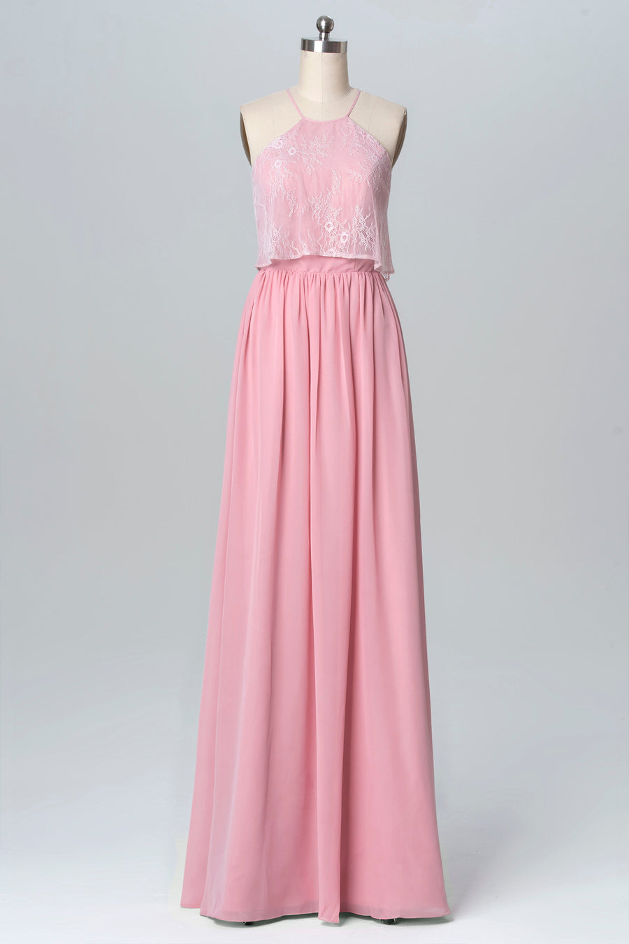 Chiffon V-Neck Sleeveless Bridesmaid Dress| Plus Size | 60+ Colors