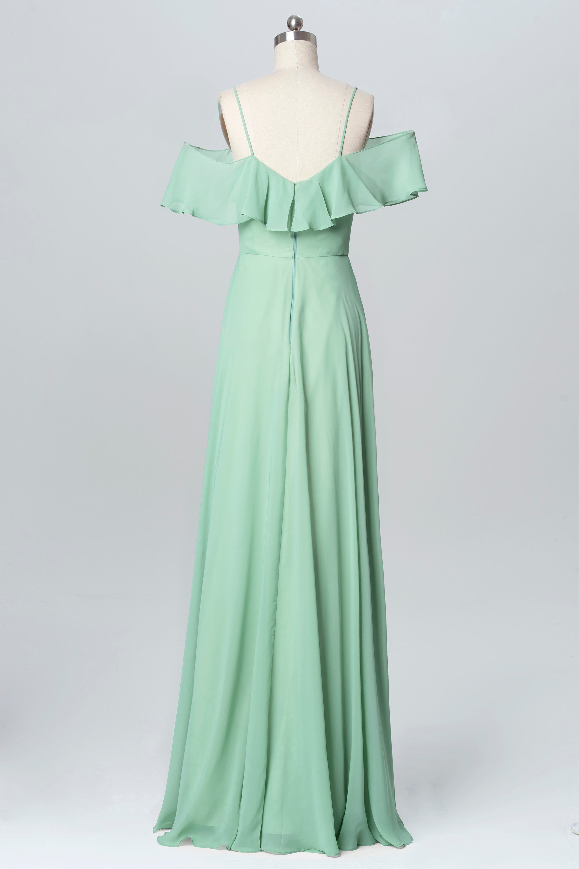 Chiffon V-Neck Sleeveless Bridesmaid Dress| Plus Size | 60+ Colors