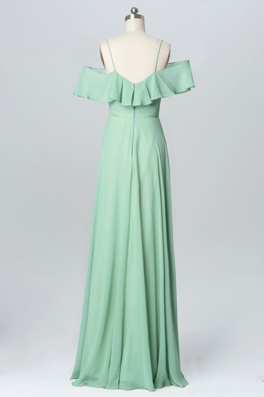 Chiffon V-Neck Sleeveless Bridesmaid Dress| Plus Size | 60+ Colors
