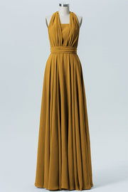 Chiffon A-line Convertible Sleeveless Bridesmaid Dress-B04979