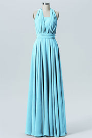 Chiffon A-line Convertible Sleeveless Bridesmaid Dress-B04979