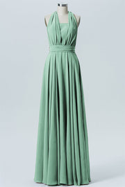 Chiffon A-line Convertible Sleeveless Bridesmaid Dress-B04979