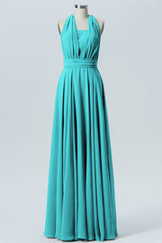 Chiffon A-line Convertible Sleeveless Bridesmaid Dress-B04979