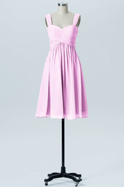 Chiffon A-line Sweetheart Sleeveless Bridesmaid Dress-B07653