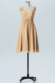 Chiffon A-line Sweetheart Sleeveless Bridesmaid Dress-B07653