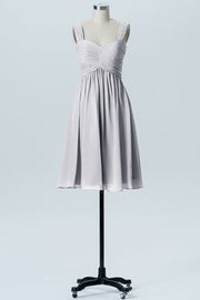 Chiffon A-line Sweetheart Sleeveless Bridesmaid Dress-B07653