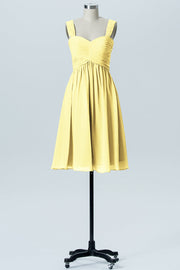 Chiffon A-line Sweetheart Sleeveless Bridesmaid Dress-B07653