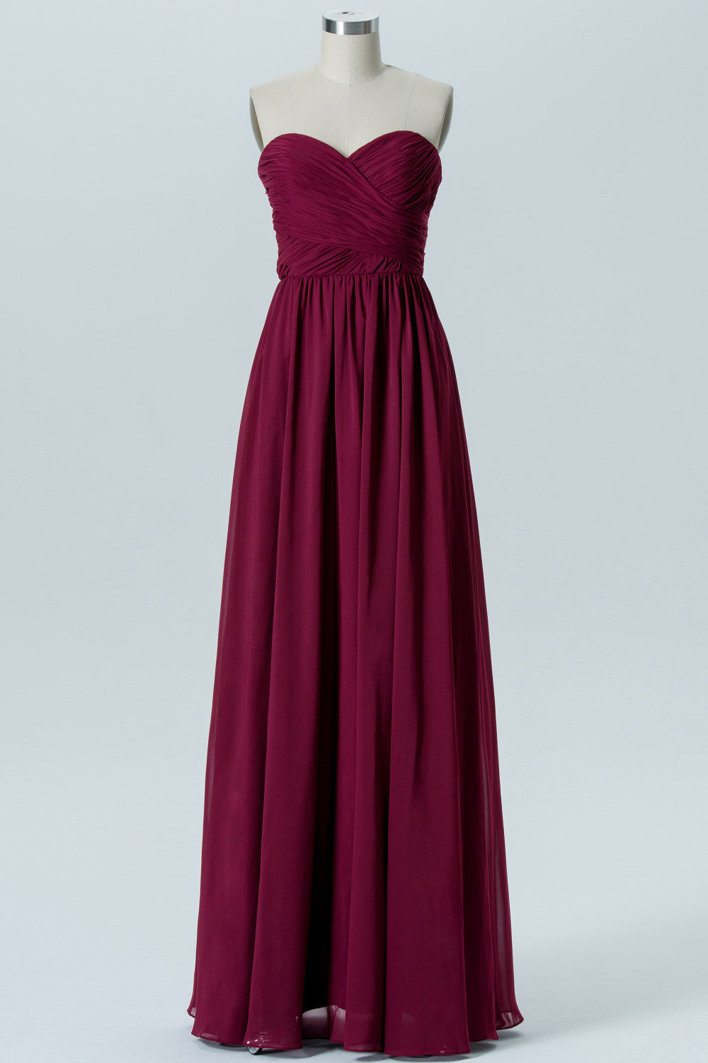 Chiffon Sweetheart Sleeveless Bridesmaid Dress| Plus Size | 60+ Colors