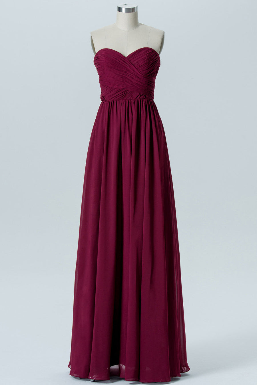 Chiffon Sweetheart Sleeveless Bridesmaid Dress| Plus Size | 60+ Colors