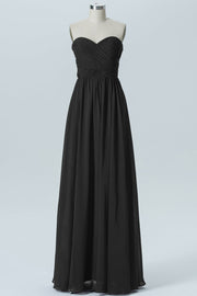 Chiffon Column Strapless Sleeveless Bridesmaid Dress-B07877