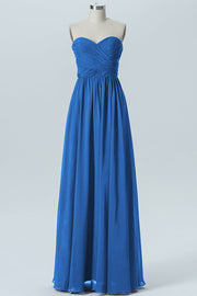 Chiffon Column Strapless Sleeveless Bridesmaid Dress-B07877