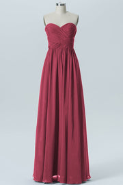 Chiffon Column Strapless Sleeveless Bridesmaid Dress-B07877