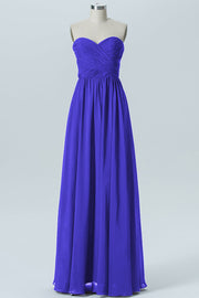 Chiffon Column Strapless Sleeveless Bridesmaid Dress-B07877