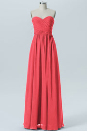 Chiffon Column Strapless Sleeveless Bridesmaid Dress-B07877