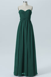 Chiffon Column Strapless Sleeveless Bridesmaid Dress-B07877