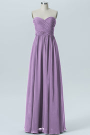 Chiffon Column Strapless Sleeveless Bridesmaid Dress-B07877