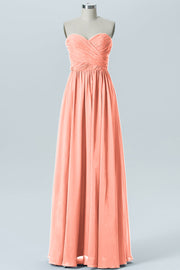 Chiffon Column Strapless Sleeveless Bridesmaid Dress-B07877