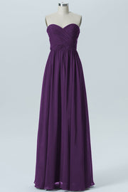 Chiffon Column Strapless Sleeveless Bridesmaid Dress-B07877