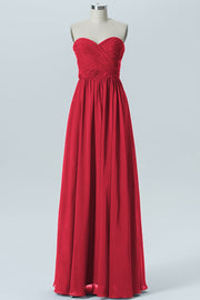 Chiffon Column Strapless Sleeveless Bridesmaid Dress-B07877