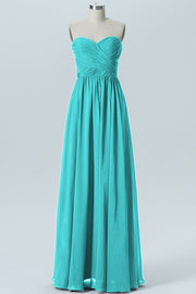 Chiffon Column Strapless Sleeveless Bridesmaid Dress-B07877