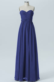 Chiffon Column Strapless Sleeveless Bridesmaid Dress-B07877