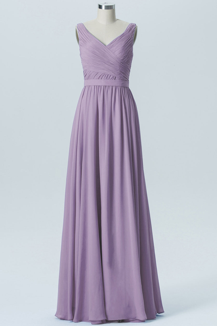 Chiffon Halter Sleeveless Bridesmaid Dress| Plus Size | 60+ Colors