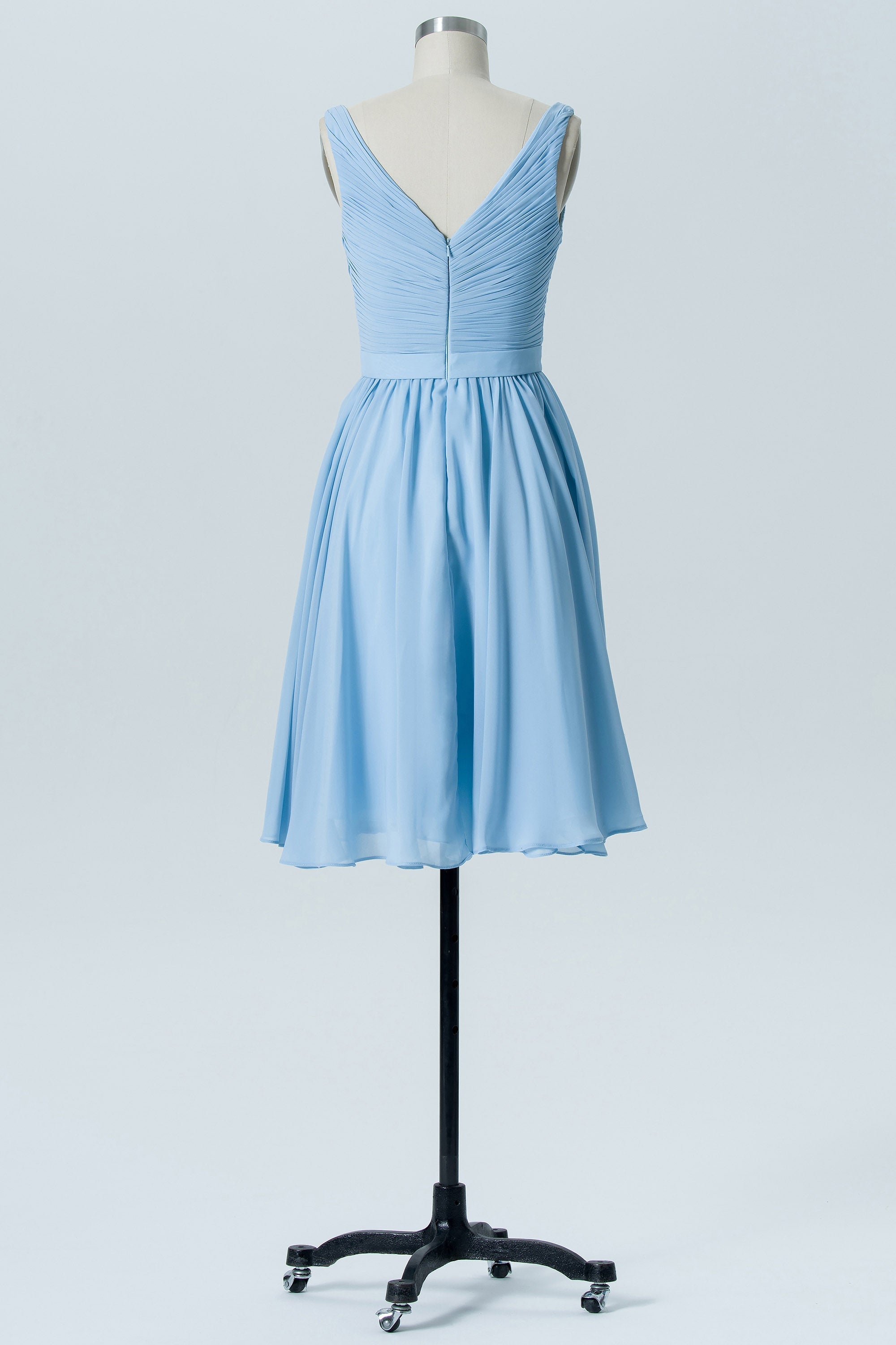 Chiffon Halter Sleeveless Bridesmaid Dress| Plus Size | 60+ Colors