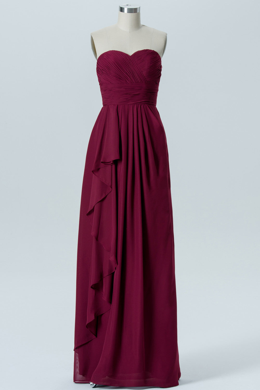 Chiffon Sweetheart Sleeveless Bridesmaid Dress| Plus Size | 60+ Colors