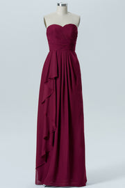 Chiffon Sweetheart Sleeveless Bridesmaid Dress| Plus Size | 60+ Colors
