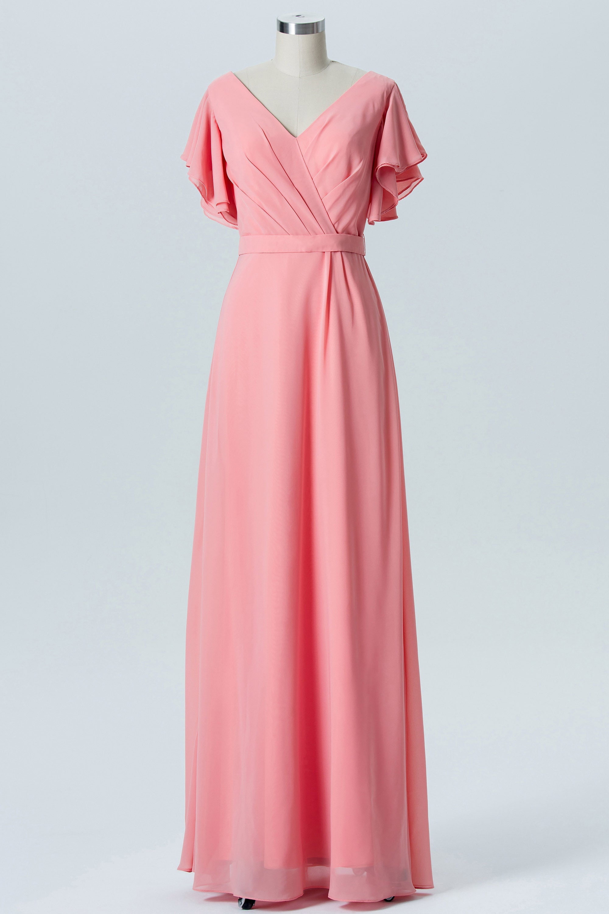 Chiffon Sweetheart Sleeveless Bridesmaid Dress| Plus Size | 60+ Colors