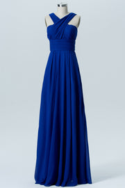 Chiffon Halter Sleeveless Bridesmaid Dress| Plus Size | 60+ Colors
