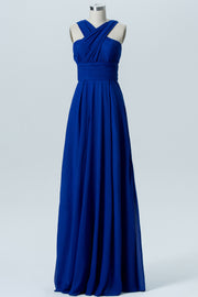 Chiffon Halter Sleeveless Bridesmaid Dress| Plus Size | 60+ Colors
