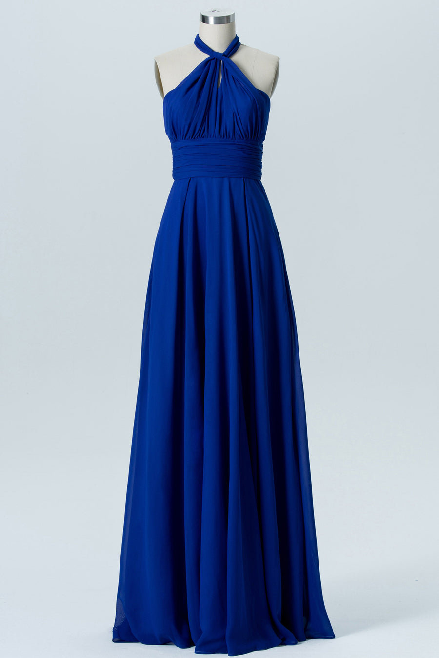 Chiffon Halter Sleeveless Bridesmaid Dress| Plus Size | 60+ Colors