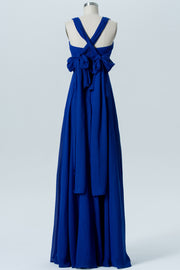 Chiffon Halter Sleeveless Bridesmaid Dress| Plus Size | 60+ Colors