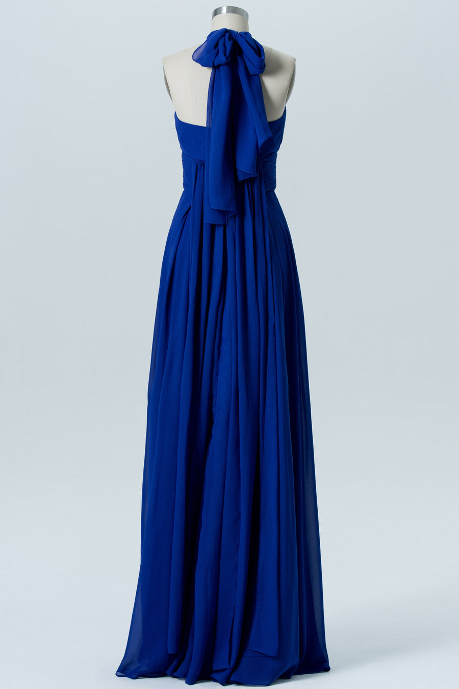 Chiffon Halter Sleeveless Bridesmaid Dress| Plus Size | 60+ Colors