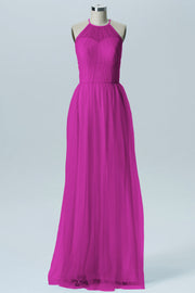 Tulle Column Sweetheart Sleeveless Bridesmaid Dress-B08080