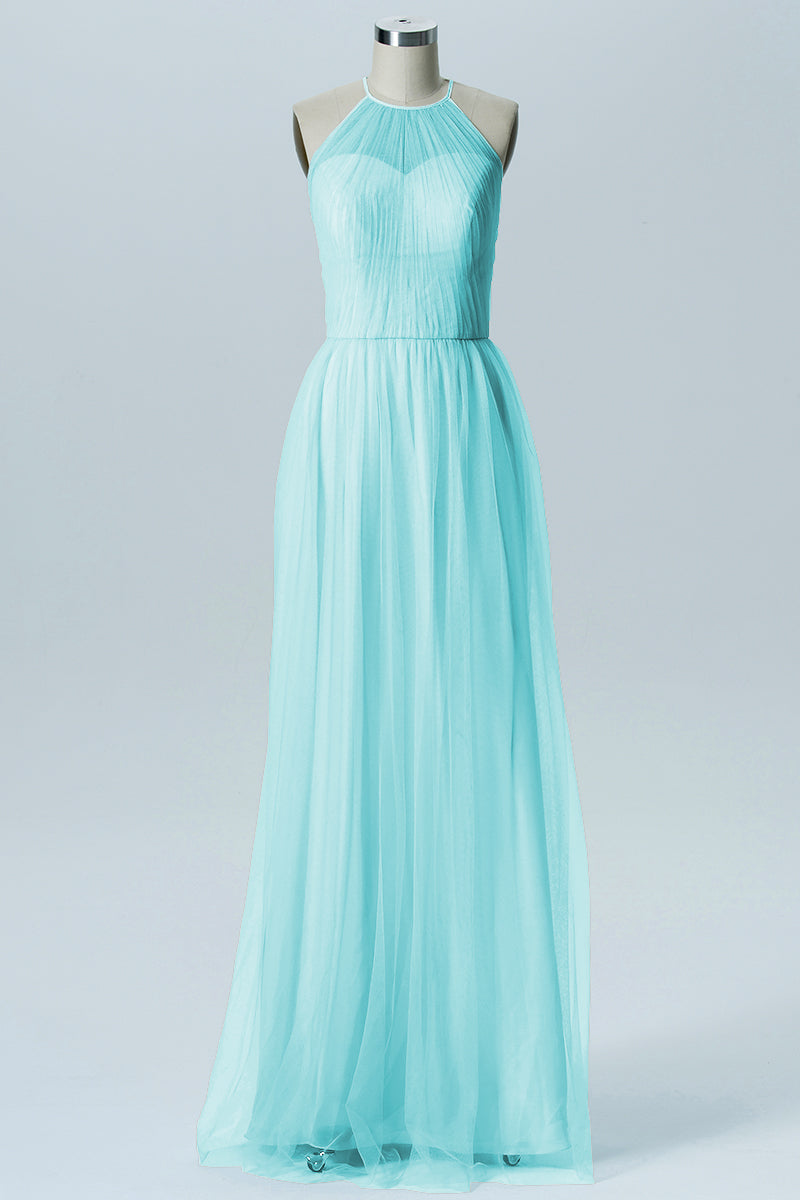 Tulle Column Sweetheart Sleeveless Bridesmaid Dress-B08080